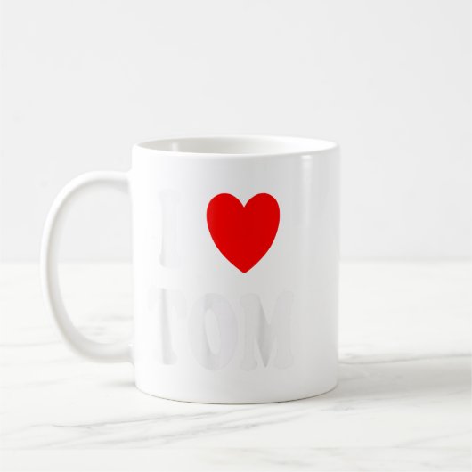 Mug Prénom Tom J'Aime Tom (Gauche)