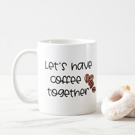 Mug Prenons le café ensemble...Nom Couples (Avec donut)