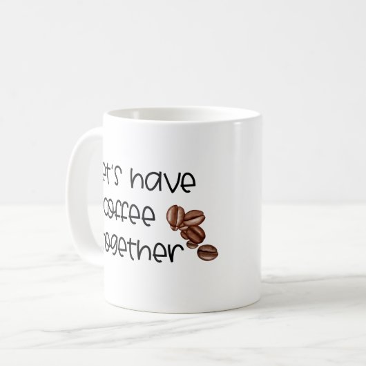 Mug Prenons le café ensemble...Nom Couples (Devant gauche)