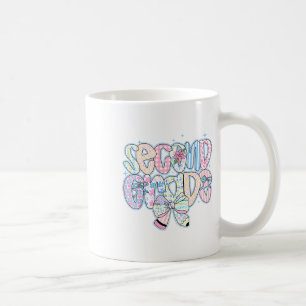 Mug Préparatifs de rentrée floraux pour fille de 2e an