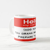 Mug Préparez-vous à acheter! (Devant gauche)