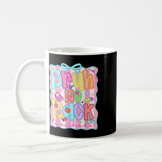 Mug Preppy Bruh We Back Groovy Back To School Teacher  (Gauche)