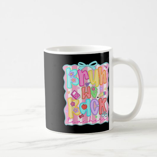 Mug Preppy Bruh We Back Groovy Back To School Teacher  (Droite)