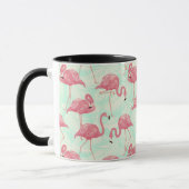 Mug Preppy Chic Elegant Pink Flamingo Motif (Gauche)