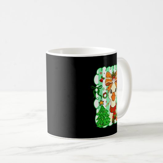 Mug Preppy Gooses Bow Xmas Tree Funny Christmas Girl W (Devant droit)