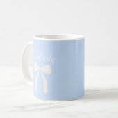 Mug Preppy Grandmillennial Bow Personnalisé (Devant gauche)