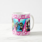 Mug Preppy Hearts Pink - LOVE (Devant droit)