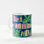Mug Préppy Navy Bookcase Tropical (Devant gauche)