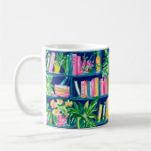 Mug Préppy Navy Bookcase Tropical (Gauche)