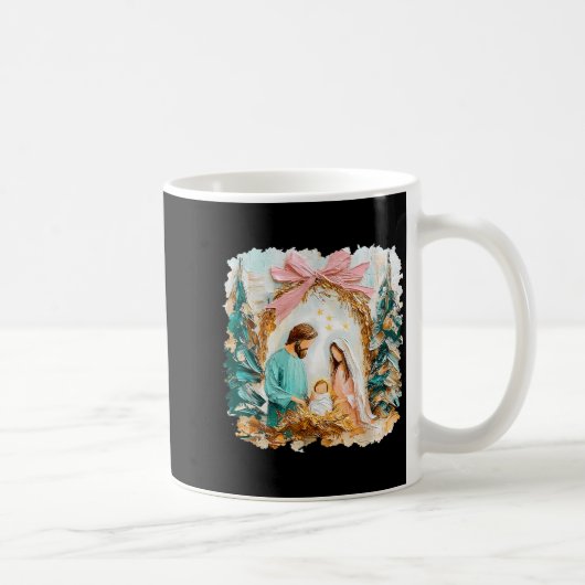 Mug Preppy Painted Christian Nativity Scene God Faith  (Droite)