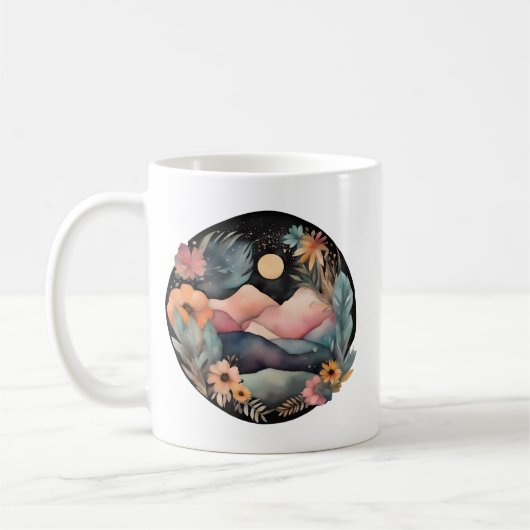Mug Prés de minuit : Fleurs de Lune (Gauche)