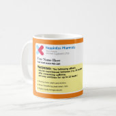 Mug Prescription de la pâte à café personnalisée (Devant gauche)