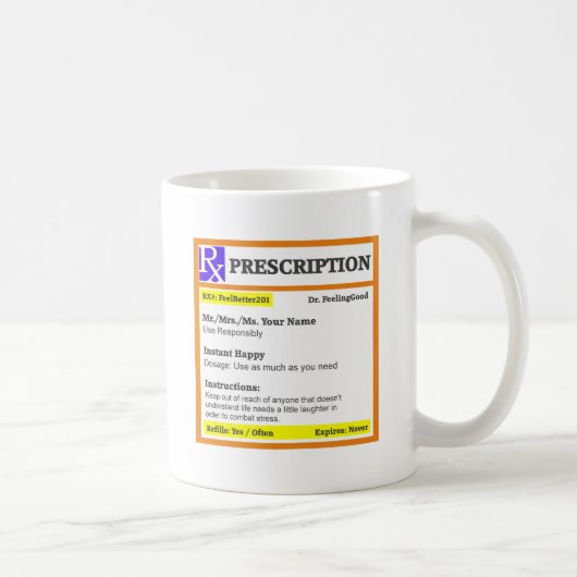 Mug Prescription drôle de rx (Droite)
