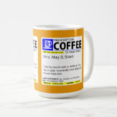 MUG PRESCRIPTION ENTIÈREMENT PERSONNALISABLE DE CAFÉ (Devant droit)