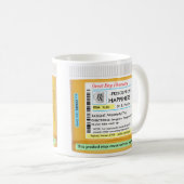 Mug Prescription heureuse de RX CustomizeABLEs (Devant droit)