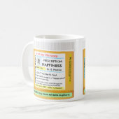 Mug Prescription heureuse de RX CustomizeABLEs (Devant gauche)