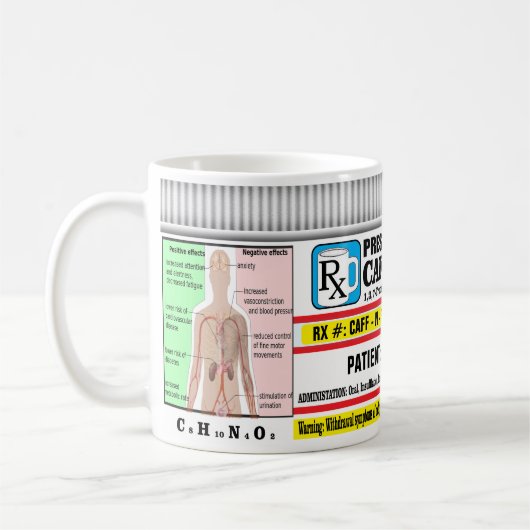Mug Prescription RX Caffeine (Gauche)