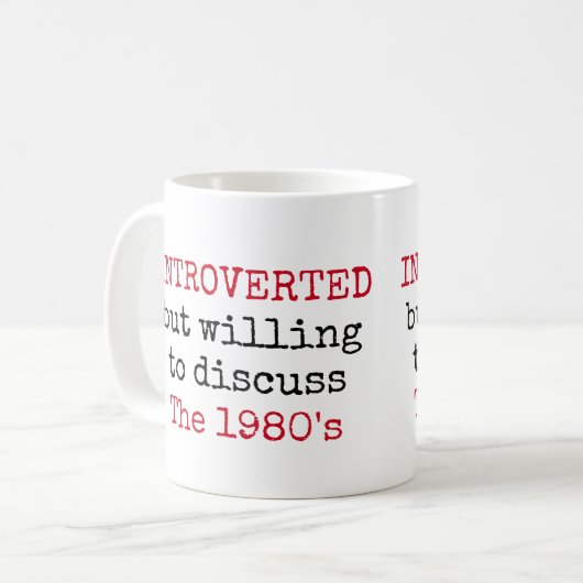 Mug Présenté prêt à discuter des citations amusantes d (Devant gauche)