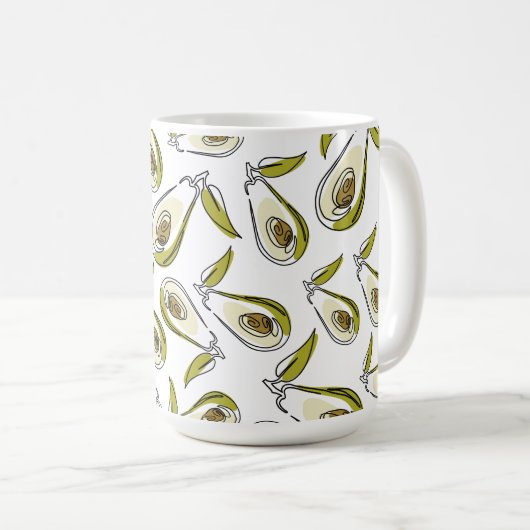 Mug présente un adorable Avocado. (Devant droit)
