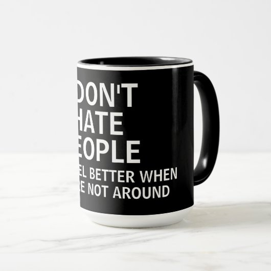 Mug Présentez les gens drôle Dire (Devant droit)