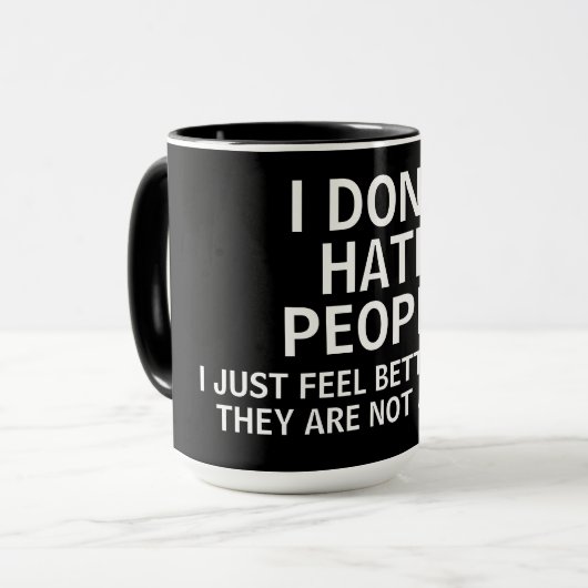 Mug Présentez les gens drôle Dire (Devant gauche)