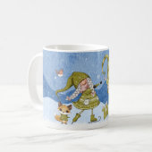 Mug Présents de renard de lutins de vacances (Devant gauche)