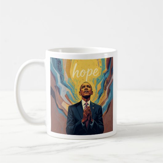 Mug President Barack Obama and the Message of Hope (Gauche)