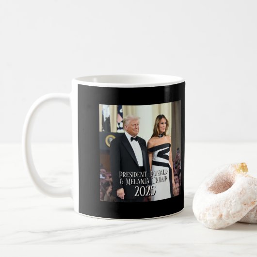Mug Président Donald Trump & Melania Elegant 2020 (Avec donut)