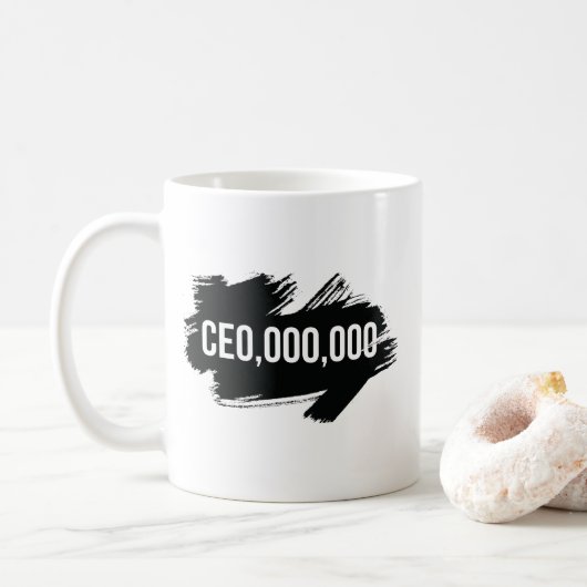Mug Président, entrepreneur 000.000 (Avec donut)
