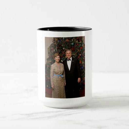 Mug Président George Bush, Laura Christmas Maison Blan (Centre)