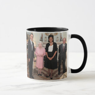 MUG PRÉSIDENT OBAMA ET MICHELLE AVEC LA REINE