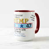 Mug Président Trump 45 47 Dieu bénisse l'Amérique (Devant droit)