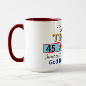 Mug Président Trump 45 47 Inauguration (Gauche)
