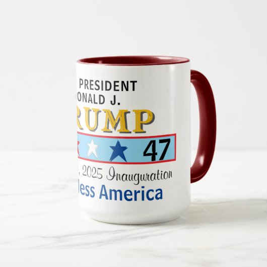 Mug Président Trump 45 47 Inauguration (Devant droit)