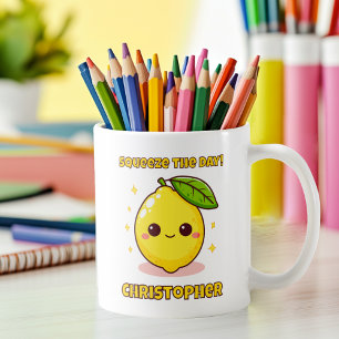 Mug presser La Journée Mignon Kawaii Citron personnali