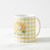 Mug Presser le jour Citron Gingham Mahjong  (Devant droit)