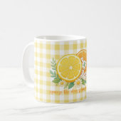 Mug Presser le jour Citron Gingham Mahjong  (Devant gauche)