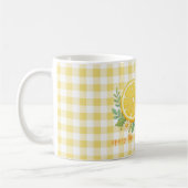 Mug Presser le jour Citron Gingham Mahjong  (Gauche)
