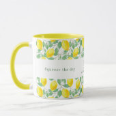 Mug Presser le jour citrons monogrammé (Gauche)