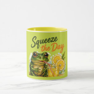 Mug Pressez la journée drôle Citron Mignon Été