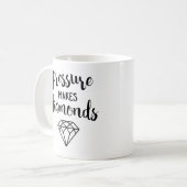 Mug Pression fait des diamants - Typographie de script (Devant gauche)