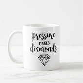 Mug Pression fait des diamants - Typographie de script (Gauche)