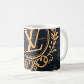 Mug Prestige Ballpoint Pen – Royal Monogram "N" in Gol (Devant droit)