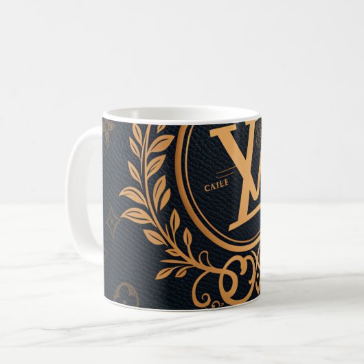 Mug Prestige Ballpoint Pen – Royal Monogram "N" in Gol (Devant gauche)