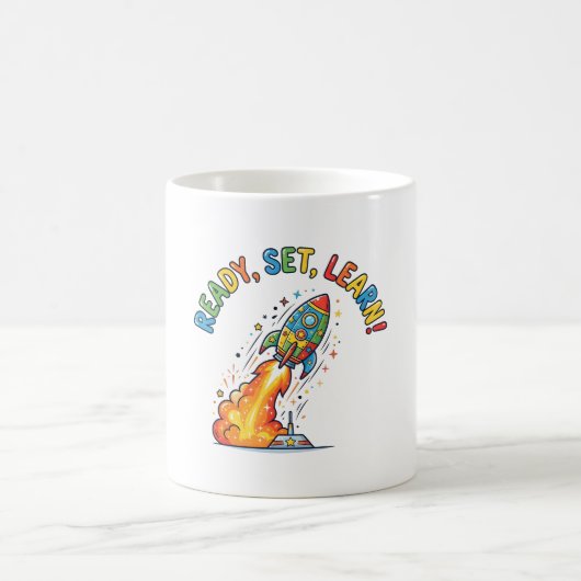 Mug Prêt à apprendre Fusée Retour à l'école (Centre)