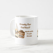 Mug Prêt pour le café avec un Gnome et sac de haricots (Devant gauche)