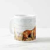 Mug Prêt Pour Le Travail, Deux Chevaux De Brouillon (Devant gauche)