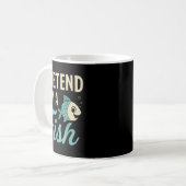 Mug Pretend I'm A Fish Funny Lazy Costume Party Easy H (Devant gauche)