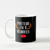 Mug Pretend I'm A Reindeer Funny Lazy Christmas Mens W (Gauche)