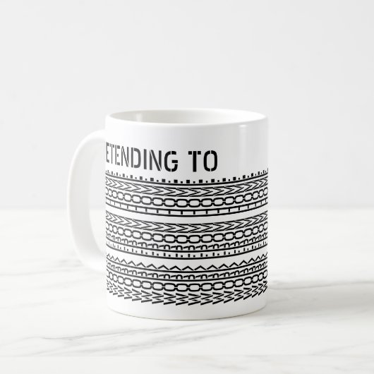 Mug Pretending To Work From Home Custom Hidden Message (Devant gauche)